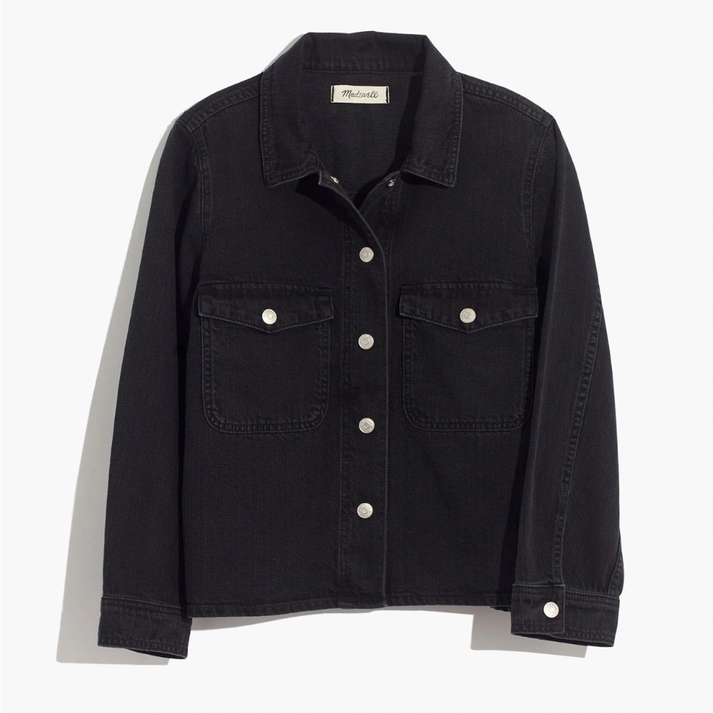 Madewell denim shirt jacket in rossling wash